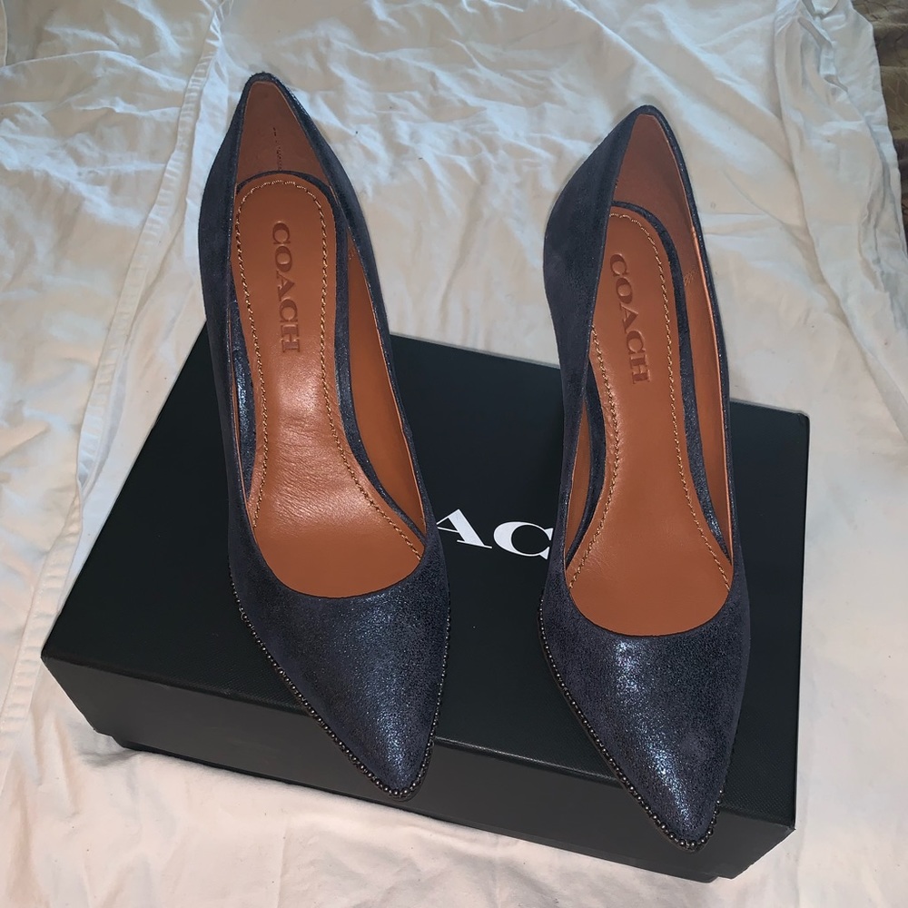 Coach size 9 denim pump never worn